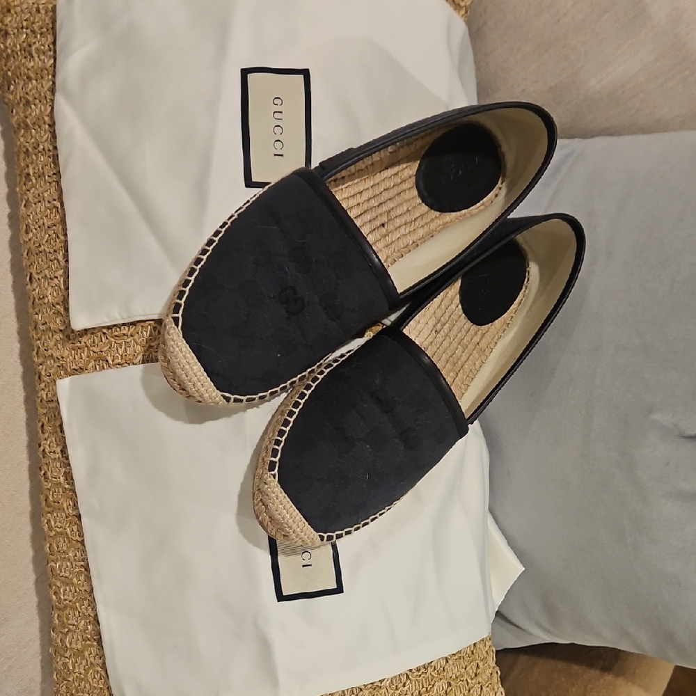 Gucci GG Canvas Espadrilles Size 9